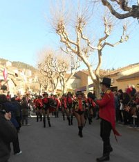 Dancing girls at February Festival, Roquebrun